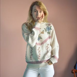 Floral sweater